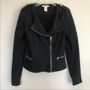 Candie’s Black Collared Jacket Sz small